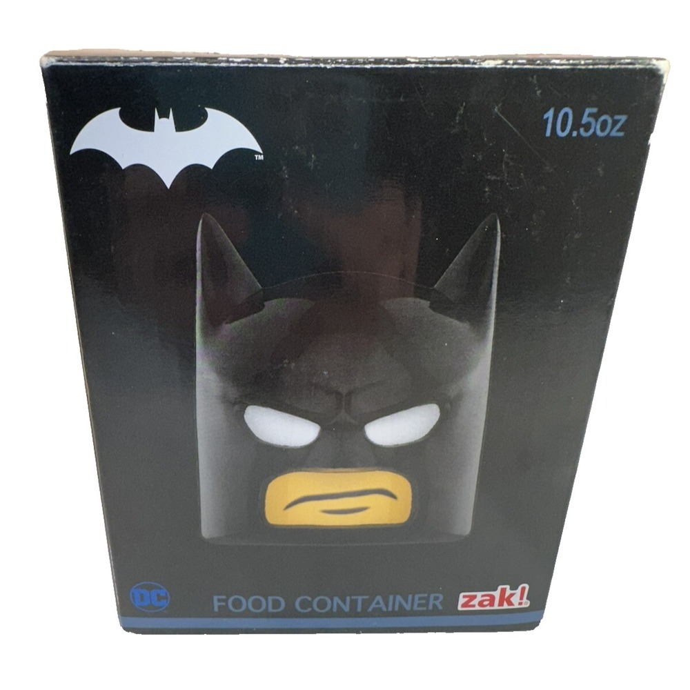 Batman Head Food Container With Lid Scowling DC ZAK! Loot Crate Exclusive 2017